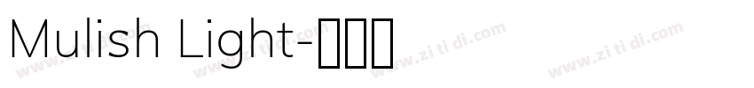 Mulish Light字体转换